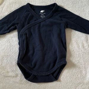 Monica & Andy Navy Long Sleeve Baby Bodysuit